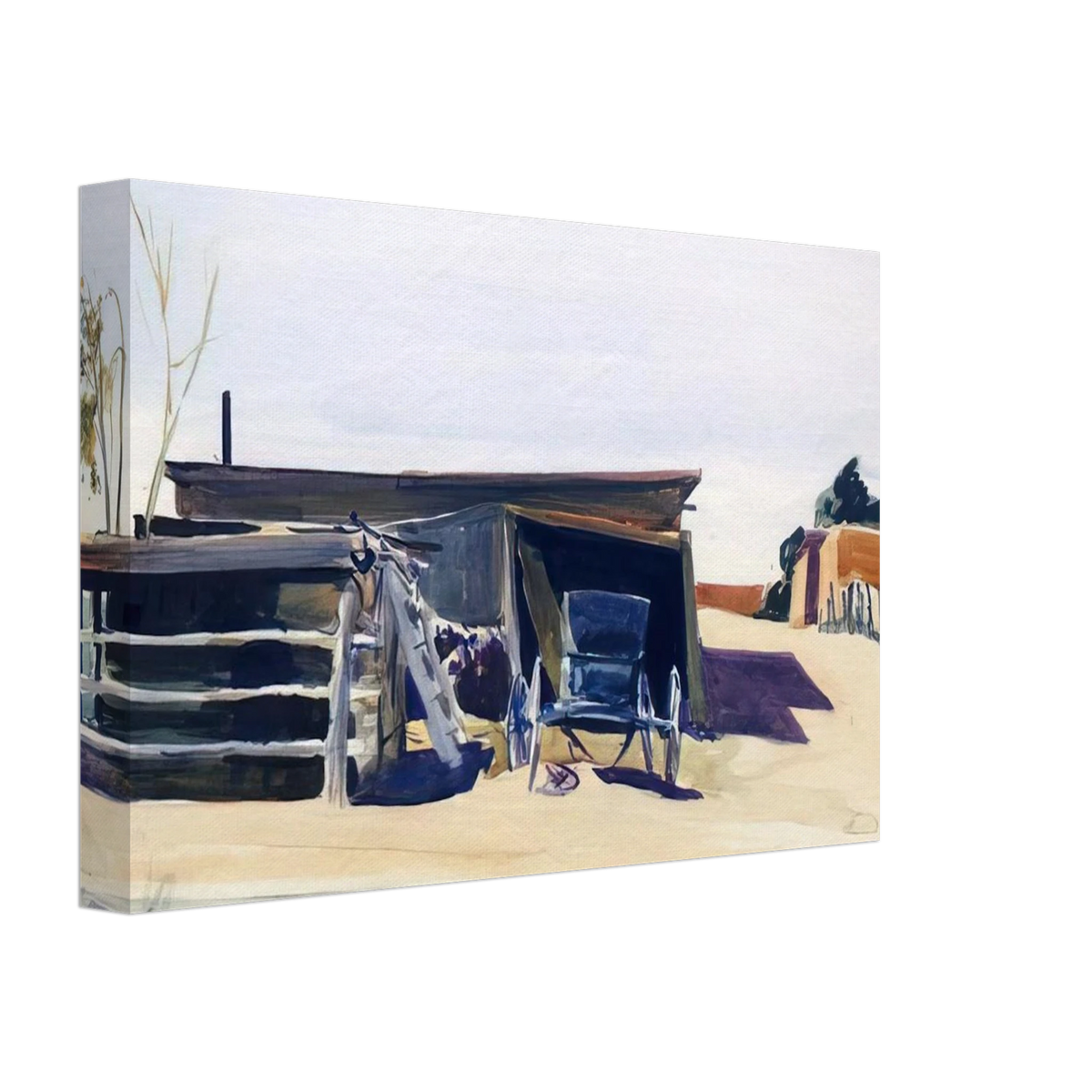 Adobes and Shed, New Mexico Canvas | Edward Hopper Canvas | Edward Hopper Print
