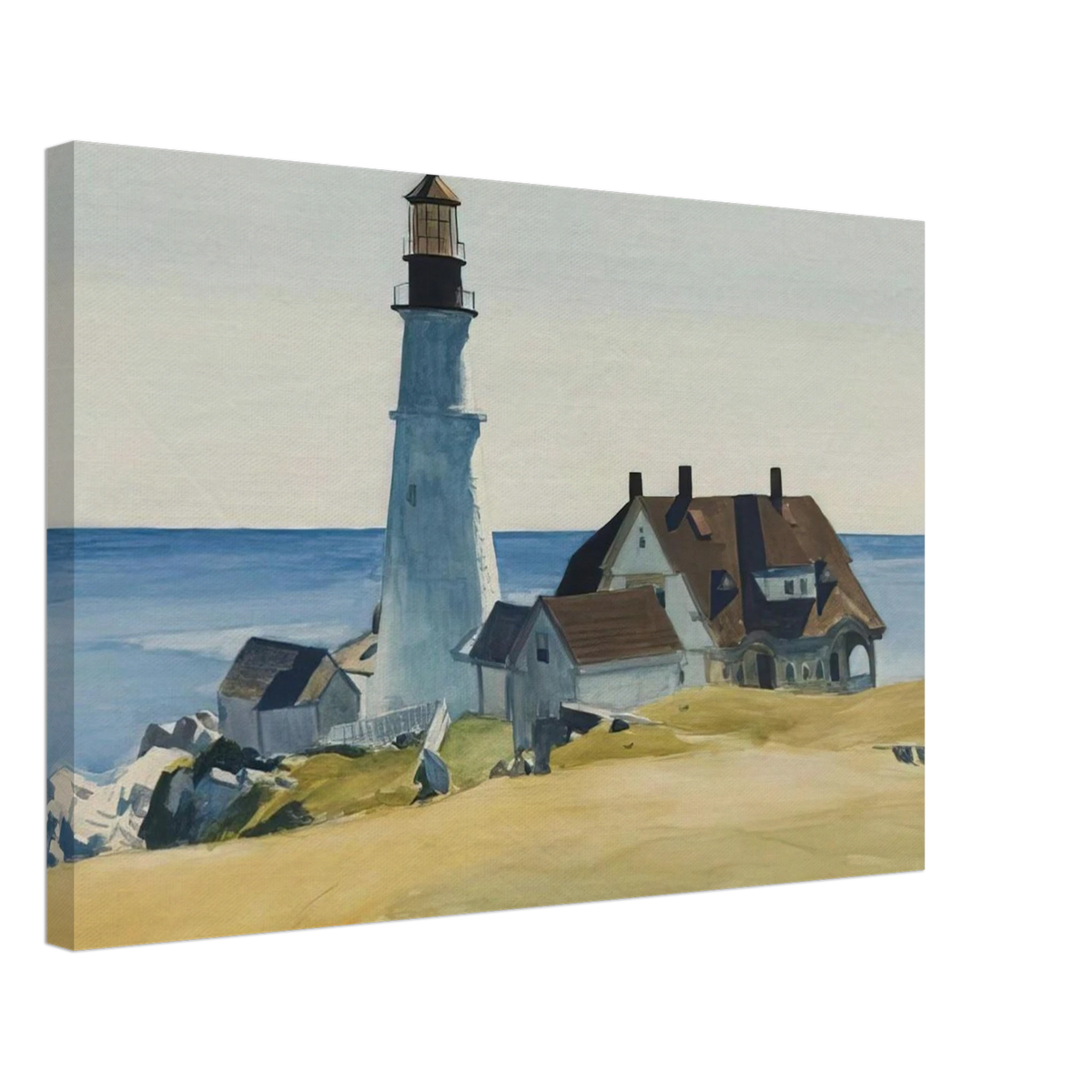 Lighthouse and Buildings, Portland Head, Cape Elizabeth, Maine Canvas | Edward Hopper Canvas | Edward Hopper Print