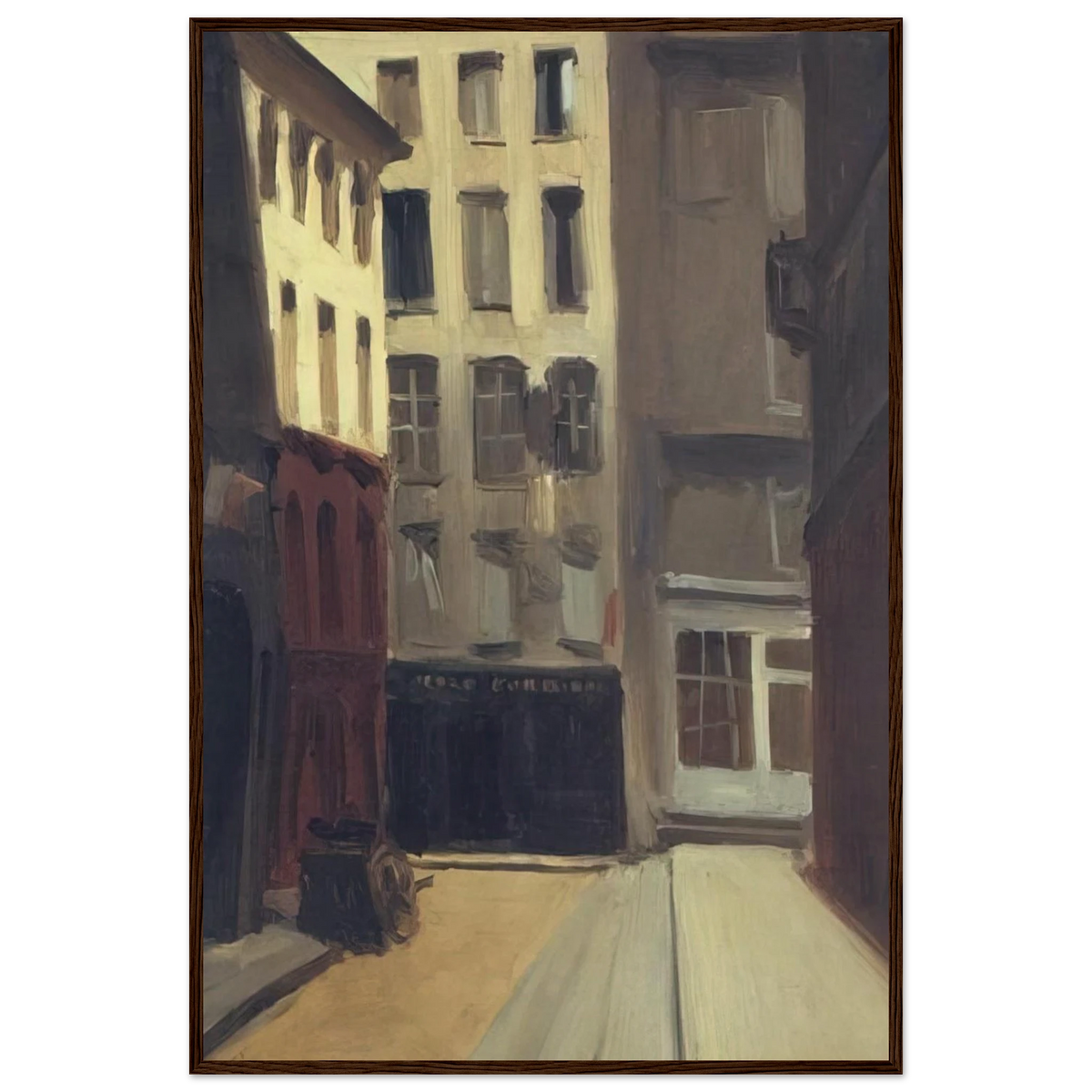 Paris Street Framed Poster | Edward Hopper Framed Prints Wall Art | Edward Hopper Print
