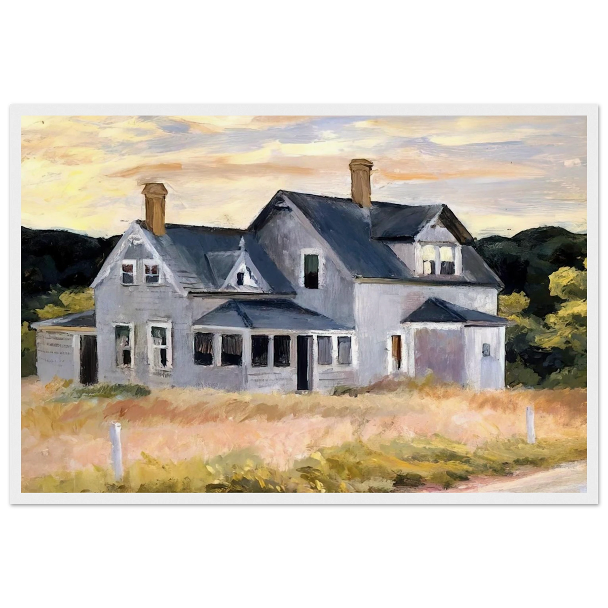House by a Road Framed Poster | Edward Hopper Framed Prints Wall Art | Edward Hopper Print