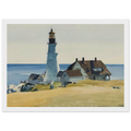 Lighthouse and Buildings, Portland Head, Cape Elizabeth, Maine Framed Poster | Edward Hopper Framed Prints Wall Art | Edward Hopper Print