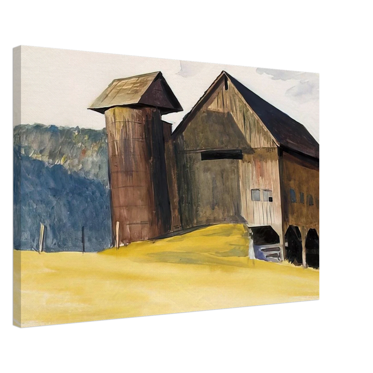 Barn and Silo, Vermont Canvas | Edward Hopper Canvas | Edward Hopper Print