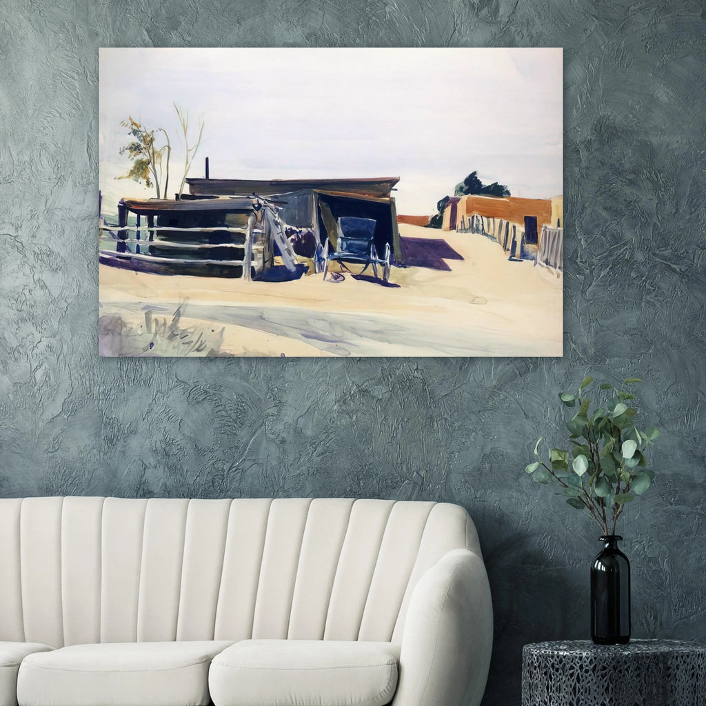 Adobes and Shed, New Mexico Poster | Edward Hopper Poster | Edward Hopper Print