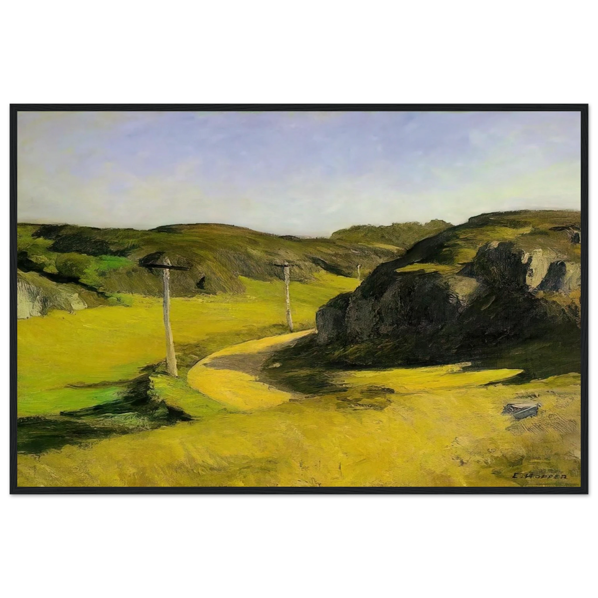 Road in Maine Framed Poster | Edward Hopper Framed Prints Wall Art | Edward Hopper Print