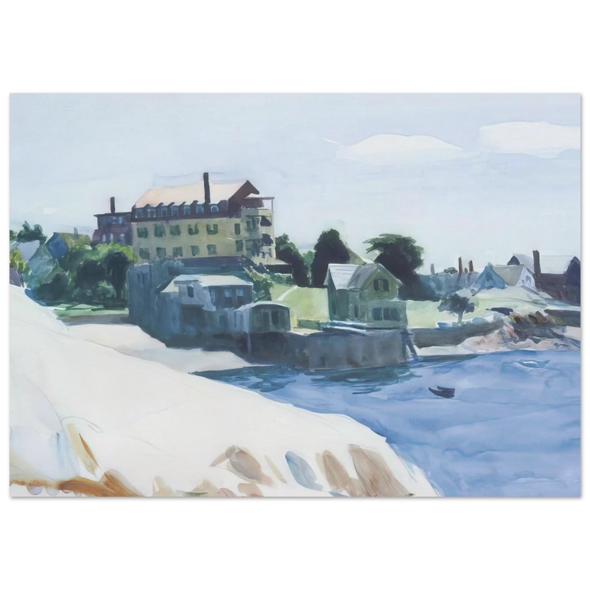Small Town on Cove Poster | Edward Hopper Poster | Edward Hopper Print