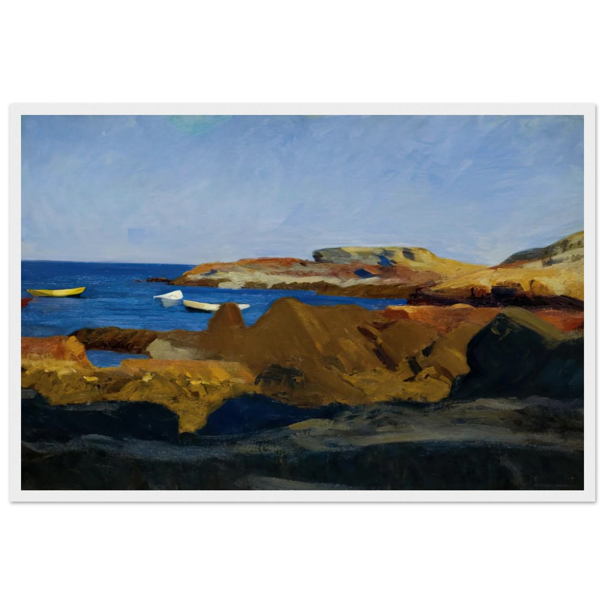 Cove at Ogunquit Framed Poster | Edward Hopper Framed Prints Wall Art | Edward Hopper Print