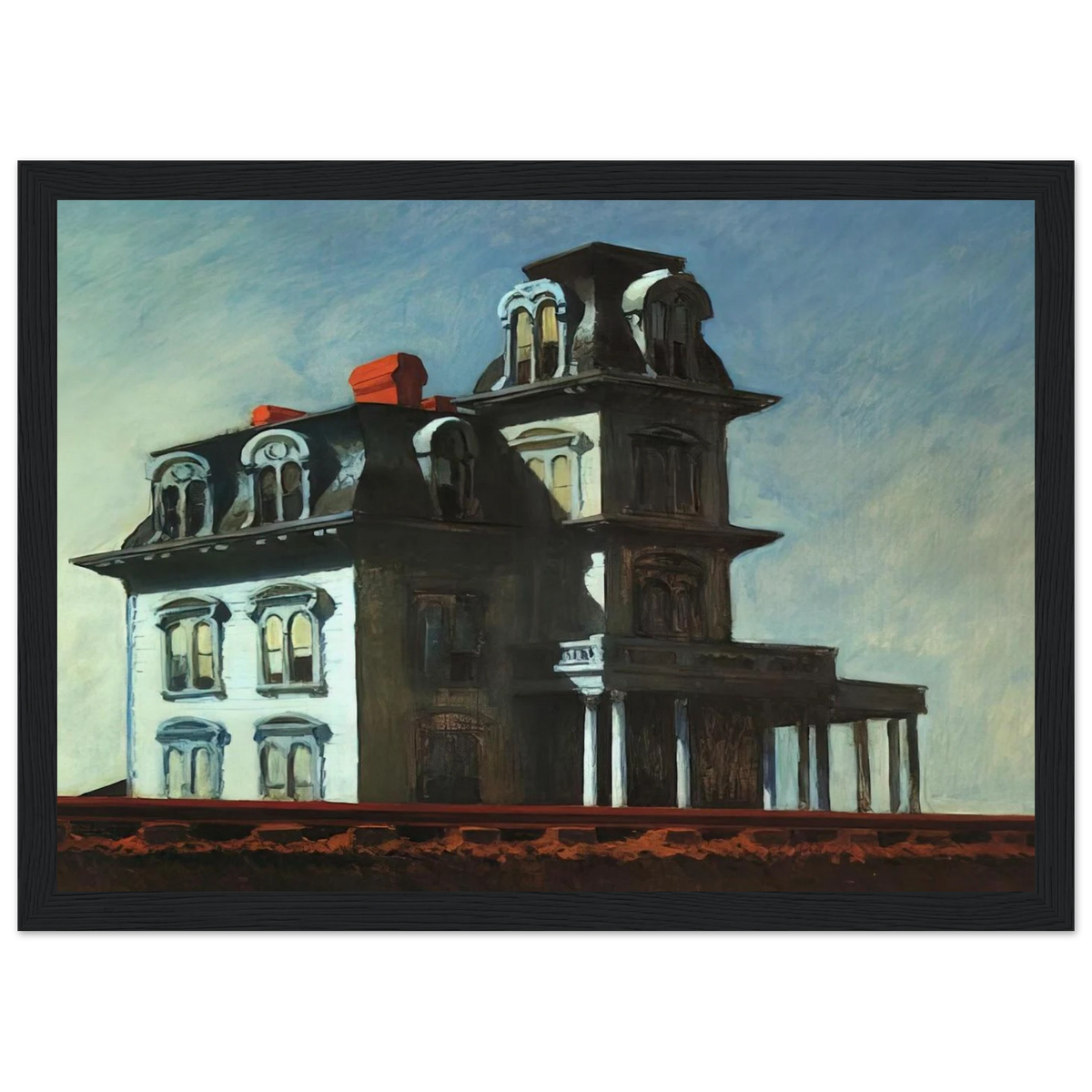 House by the Railroad Framed Poster | Edward Hopper Framed Prints Wall Art | Edward Hopper Print