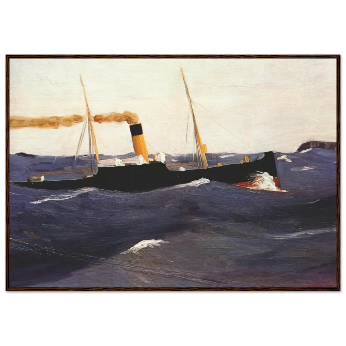 Tramp Steamer Framed Poster | Edward Hopper Framed Prints Wall Art | Edward Hopper Print