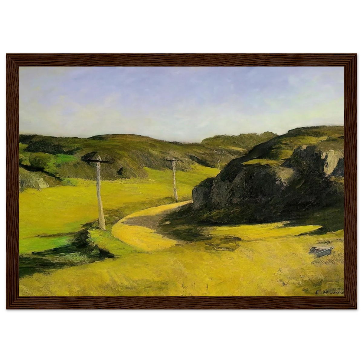 Road in Maine Framed Poster | Edward Hopper Framed Prints Wall Art | Edward Hopper Print