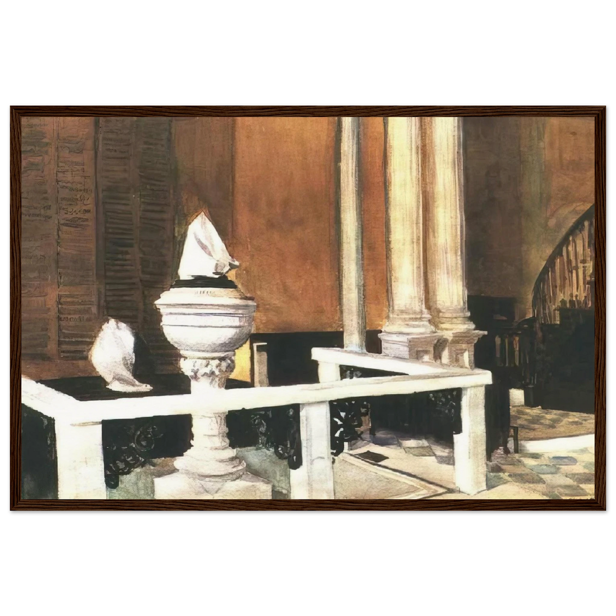 Baptistry of St. John s Framed Poster | Edward Hopper Framed Prints Wall Art | Edward Hopper Print