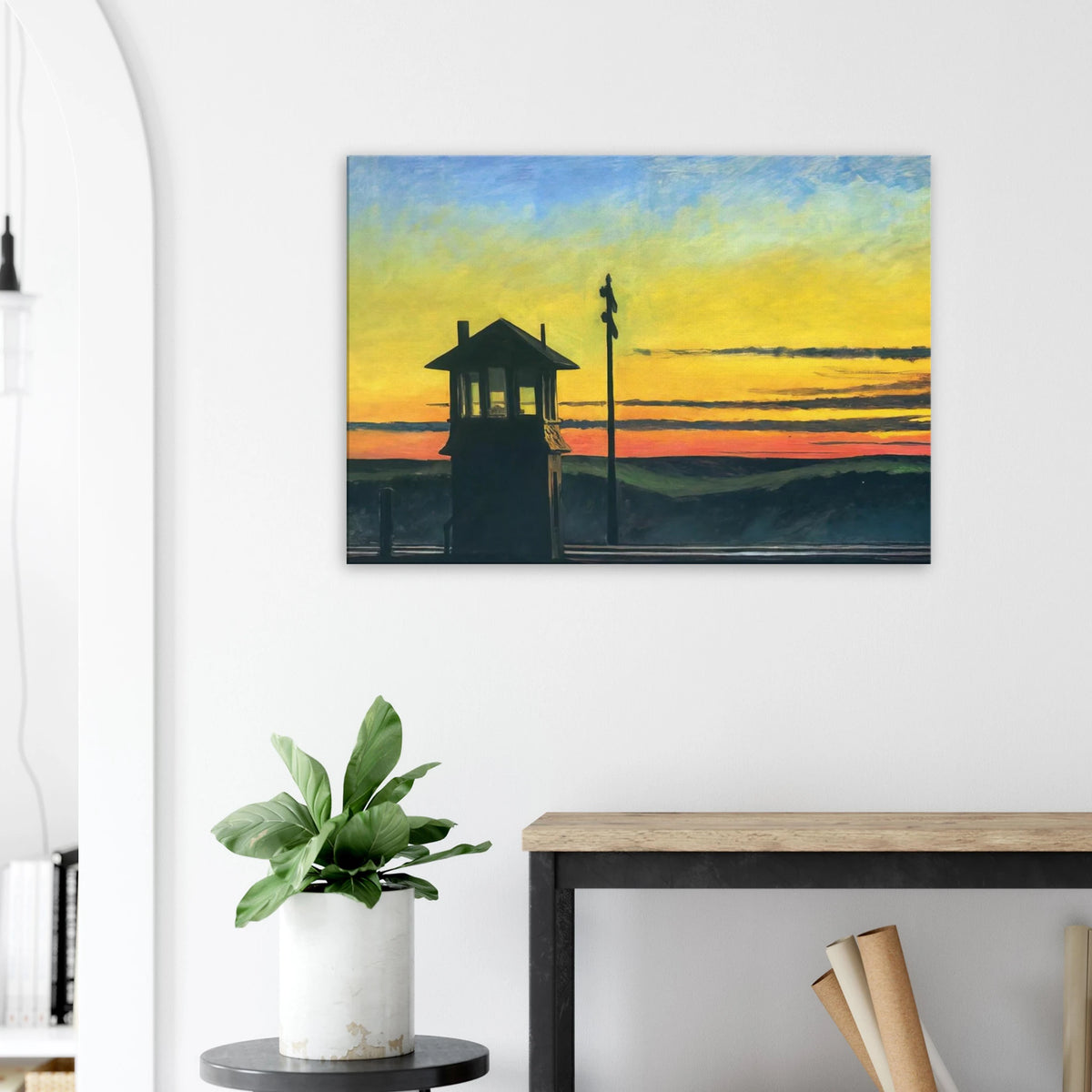 Railroad Sunset Canvas | Edward Hopper Canvas | Edward Hopper Print