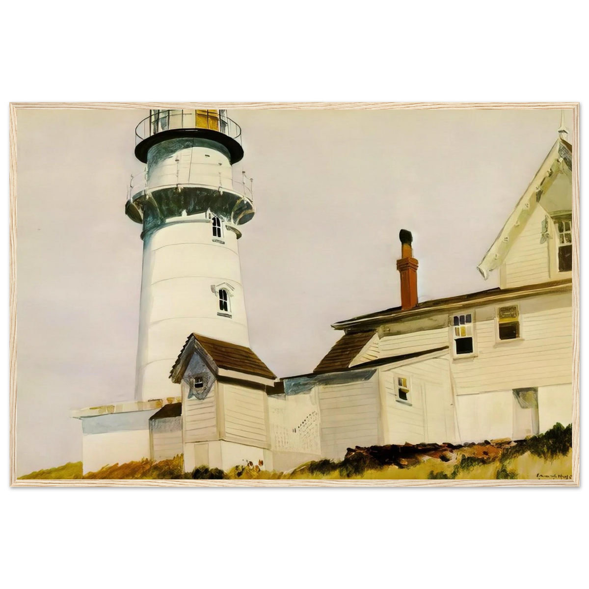 Light at Two lights Framed Poster | Edward Hopper Framed Prints Wall Art | Edward Hopper Print