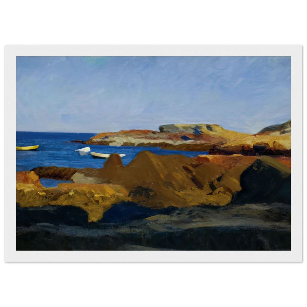 Cove at Ogunquit Framed Poster | Edward Hopper Framed Prints Wall Art | Edward Hopper Print