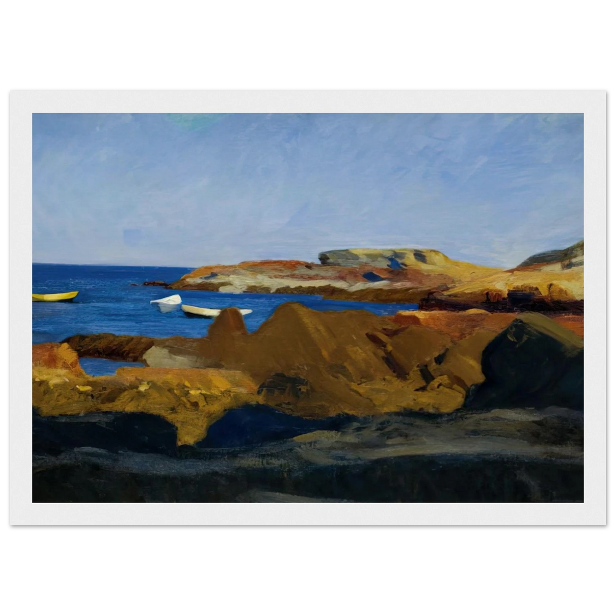 Cove at Ogunquit Framed Poster | Edward Hopper Framed Prints Wall Art | Edward Hopper Print