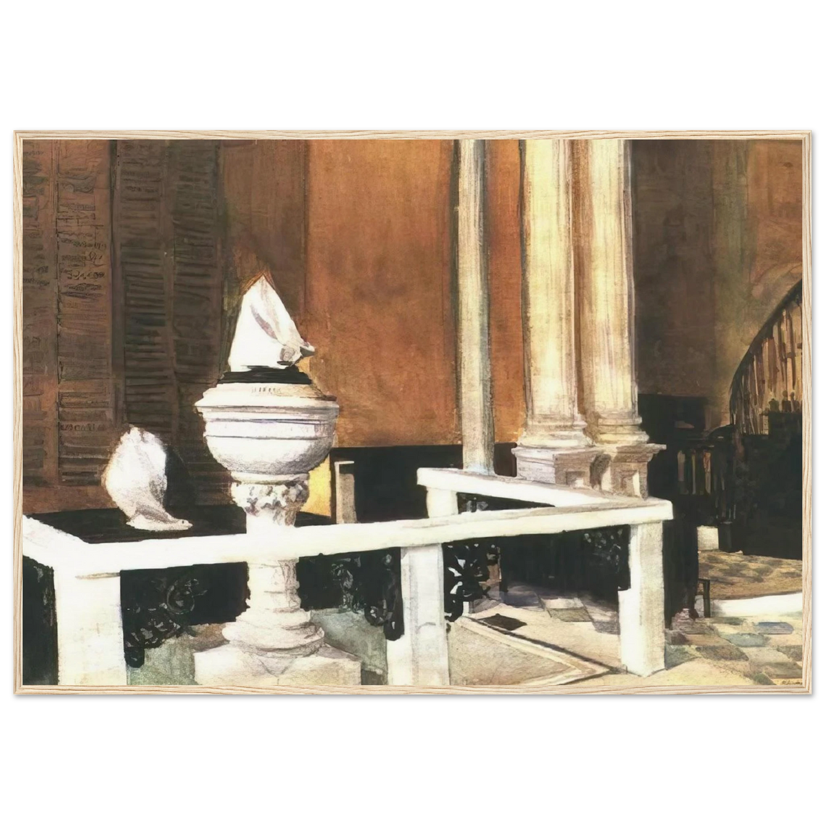 Baptistry of St. John s Framed Poster | Edward Hopper Framed Prints Wall Art | Edward Hopper Print