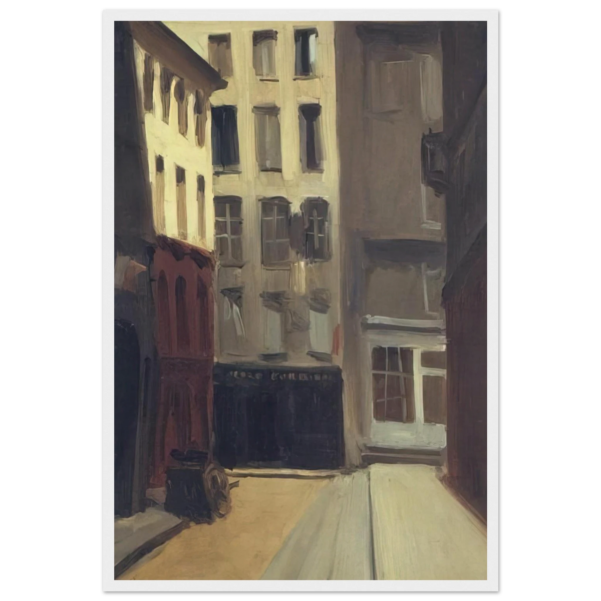 Paris Street Framed Poster | Edward Hopper Framed Prints Wall Art | Edward Hopper Print
