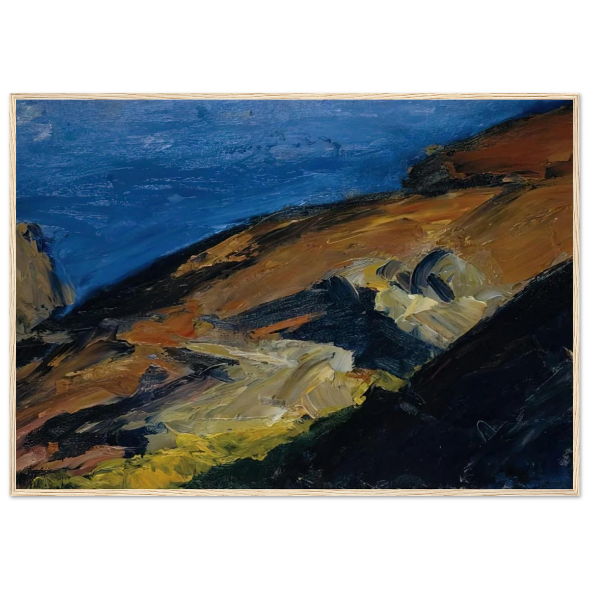 Rocks and Shore Framed Poster | Edward Hopper Framed Prints Wall Art | Edward Hopper Print