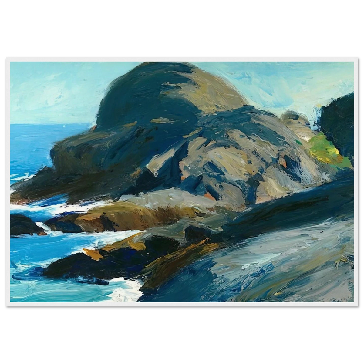 Rocky Shore Framed Poster | Edward Hopper Framed Prints Wall Art | Edward Hopper Print