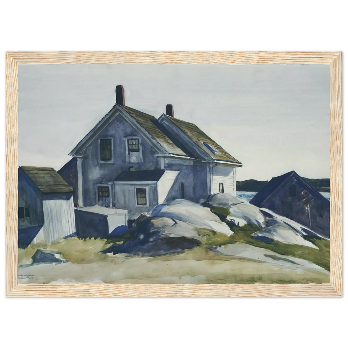 House at the Fort, Gloucester Framed Poster | Edward Hopper Framed Prints Wall Art | Edward Hopper Print