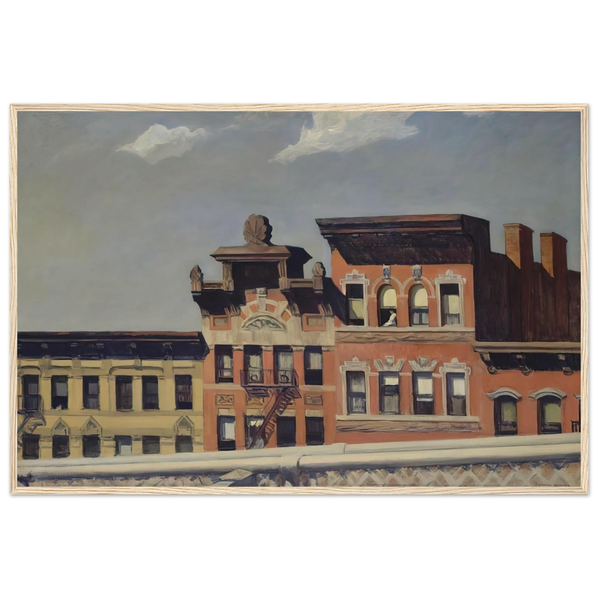 From Williamsburg Bridge Framed Poster | Edward Hopper Framed Prints Wall Art | Edward Hopper Print