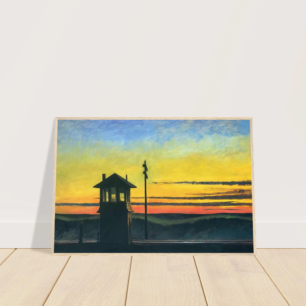 Railroad Sunset Framed Poster | Edward Hopper Framed Prints Wall Art | Edward Hopper Print
