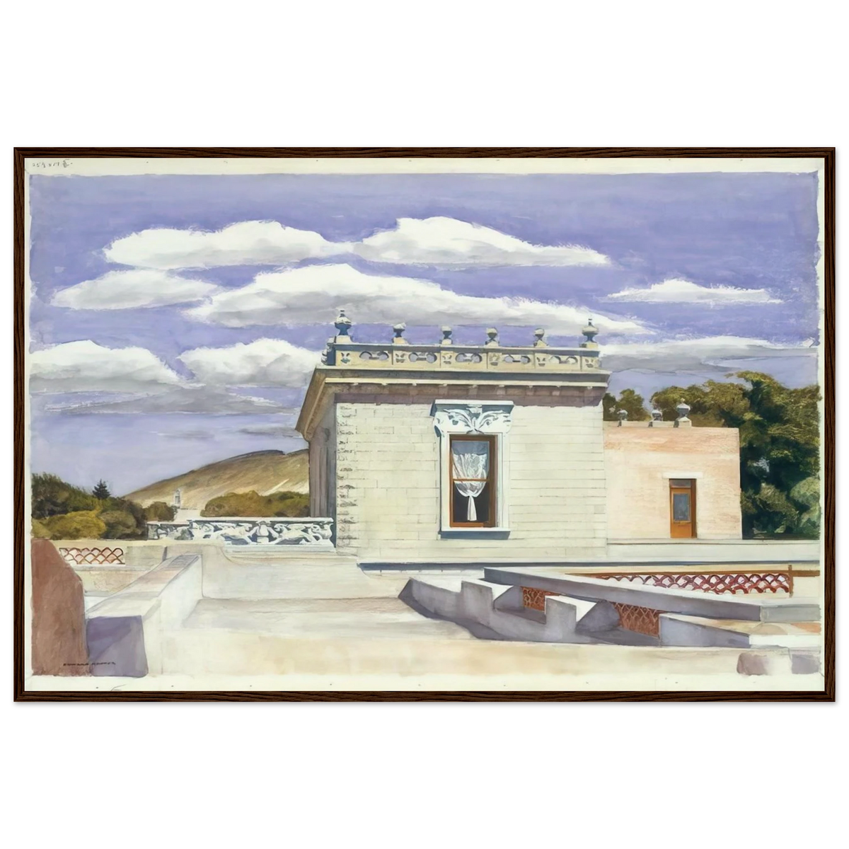 Saltillo Mansion Framed Poster | Edward Hopper Framed Prints Wall Art | Edward Hopper Print