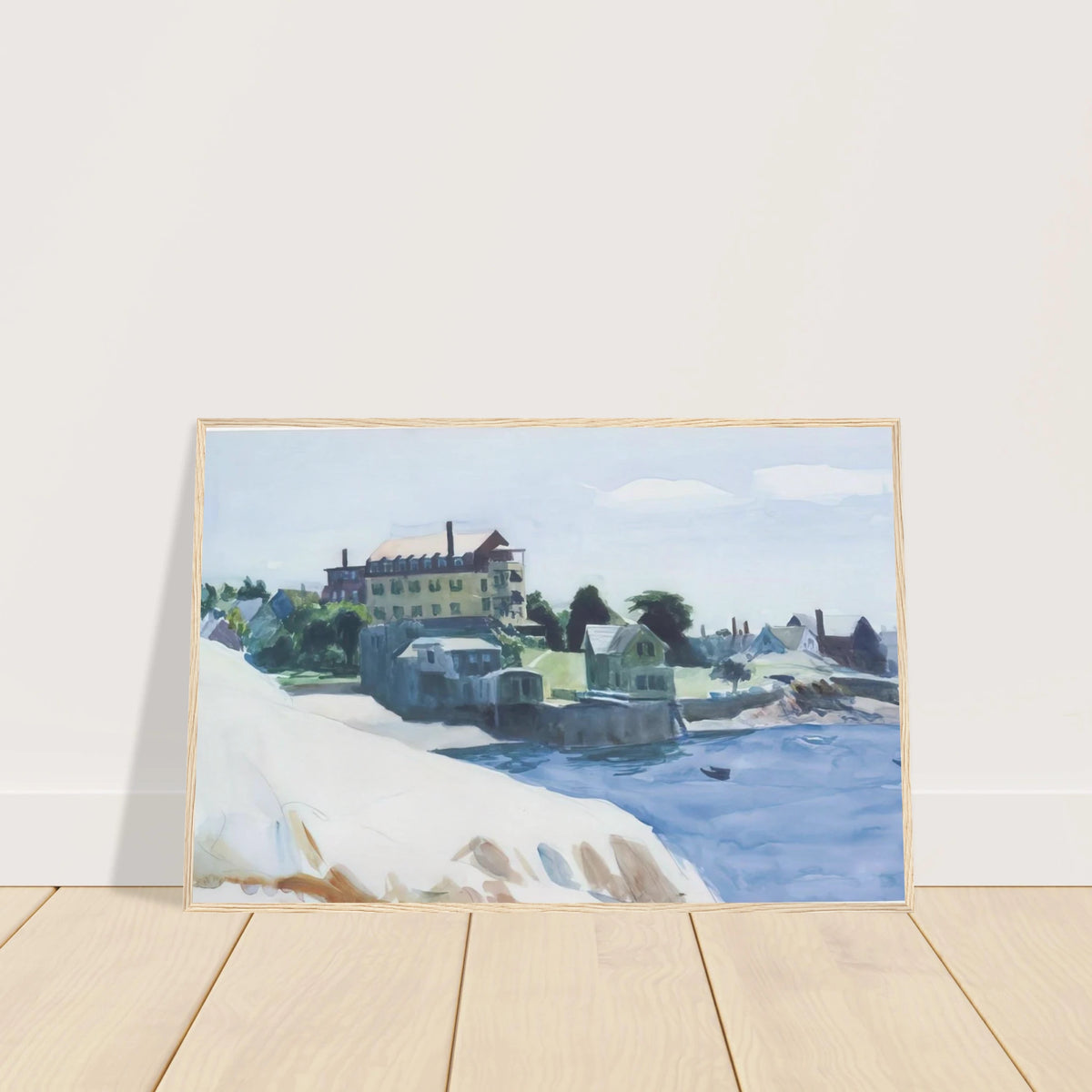 Small Town on Cove Framed Poster | Edward Hopper Framed Prints Wall Art | Edward Hopper Print