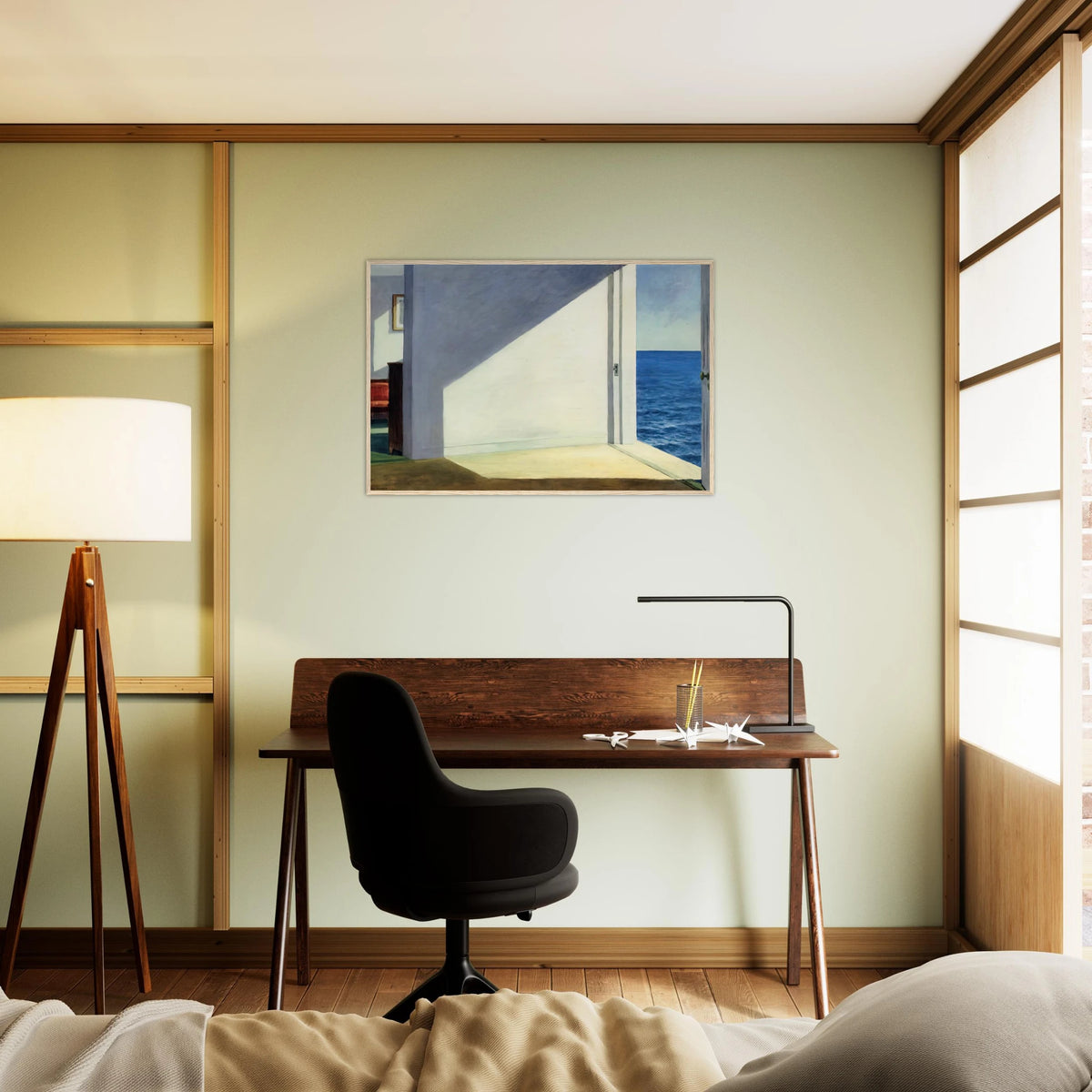 Rooms By The Sea Framed Poster | Edward Hopper Framed Prints Wall Art | Edward Hopper Print