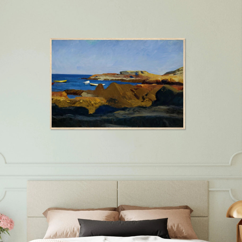 Cove at Ogunquit Framed Poster | Edward Hopper Framed Prints Wall Art | Edward Hopper Print