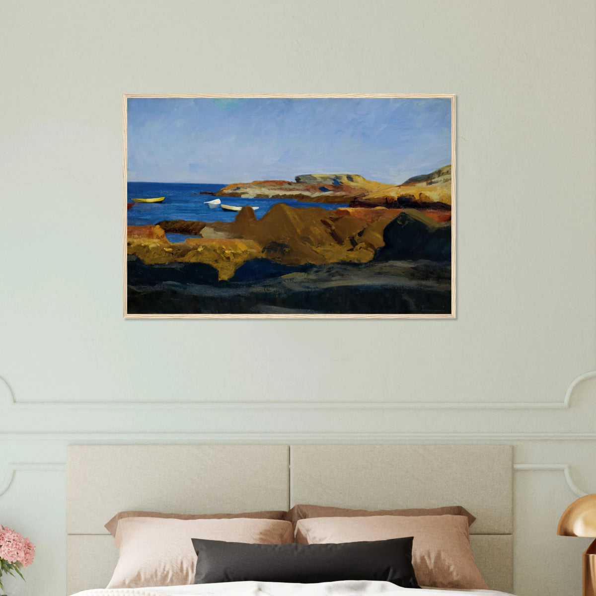 Cove at Ogunquit Framed Poster | Edward Hopper Framed Prints Wall Art | Edward Hopper Print