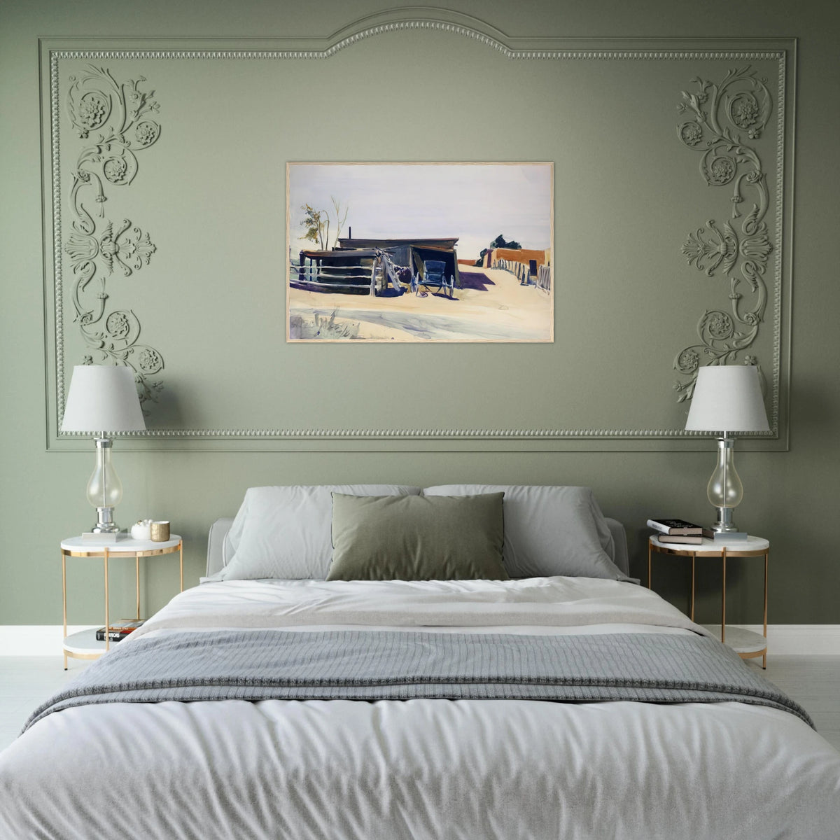 Adobes and Shed, New Mexico Framed Poster | Edward Hopper Framed Prints Wall Art | Edward Hopper Print