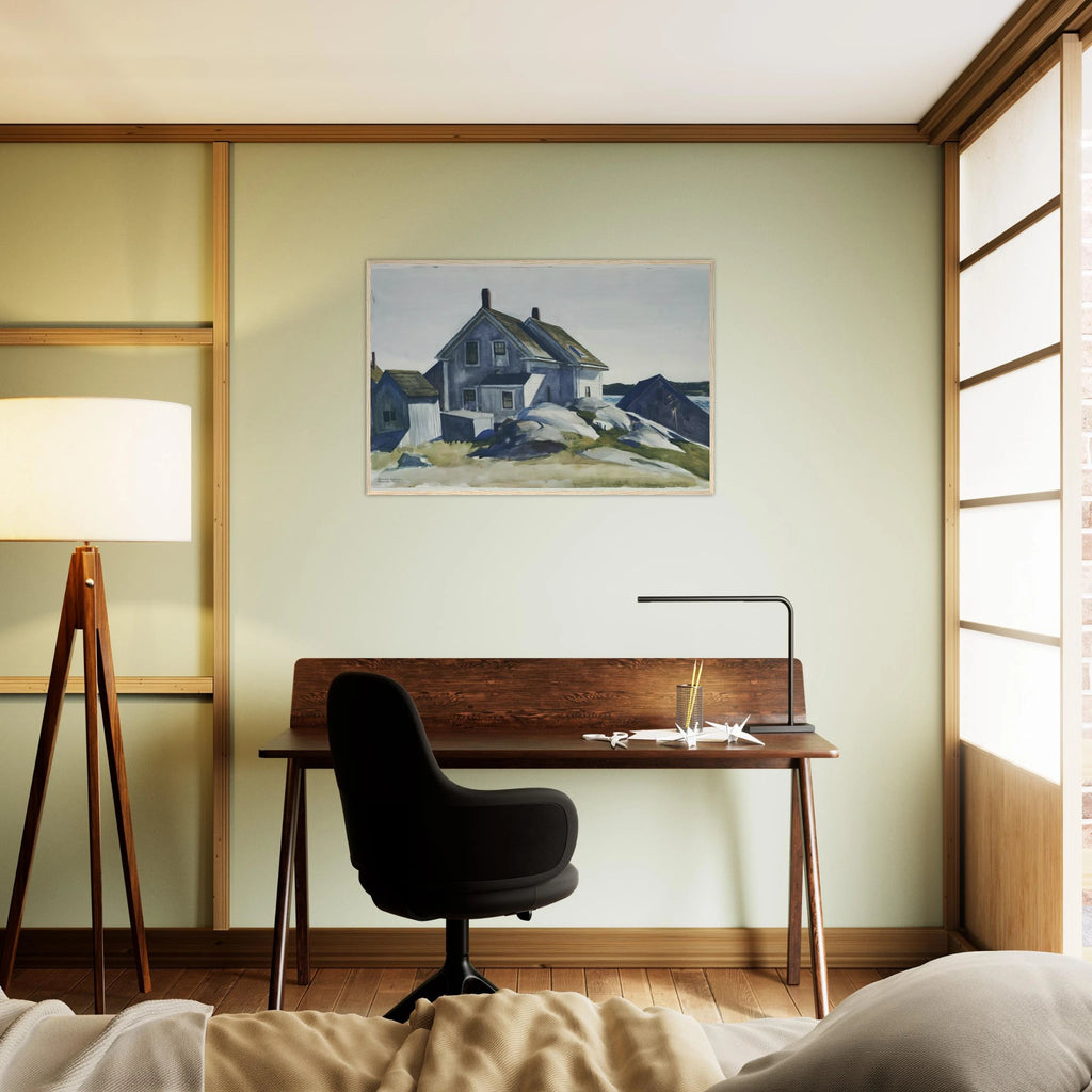 House at the Fort, Gloucester Framed Poster | Edward Hopper Framed Prints Wall Art | Edward Hopper Print