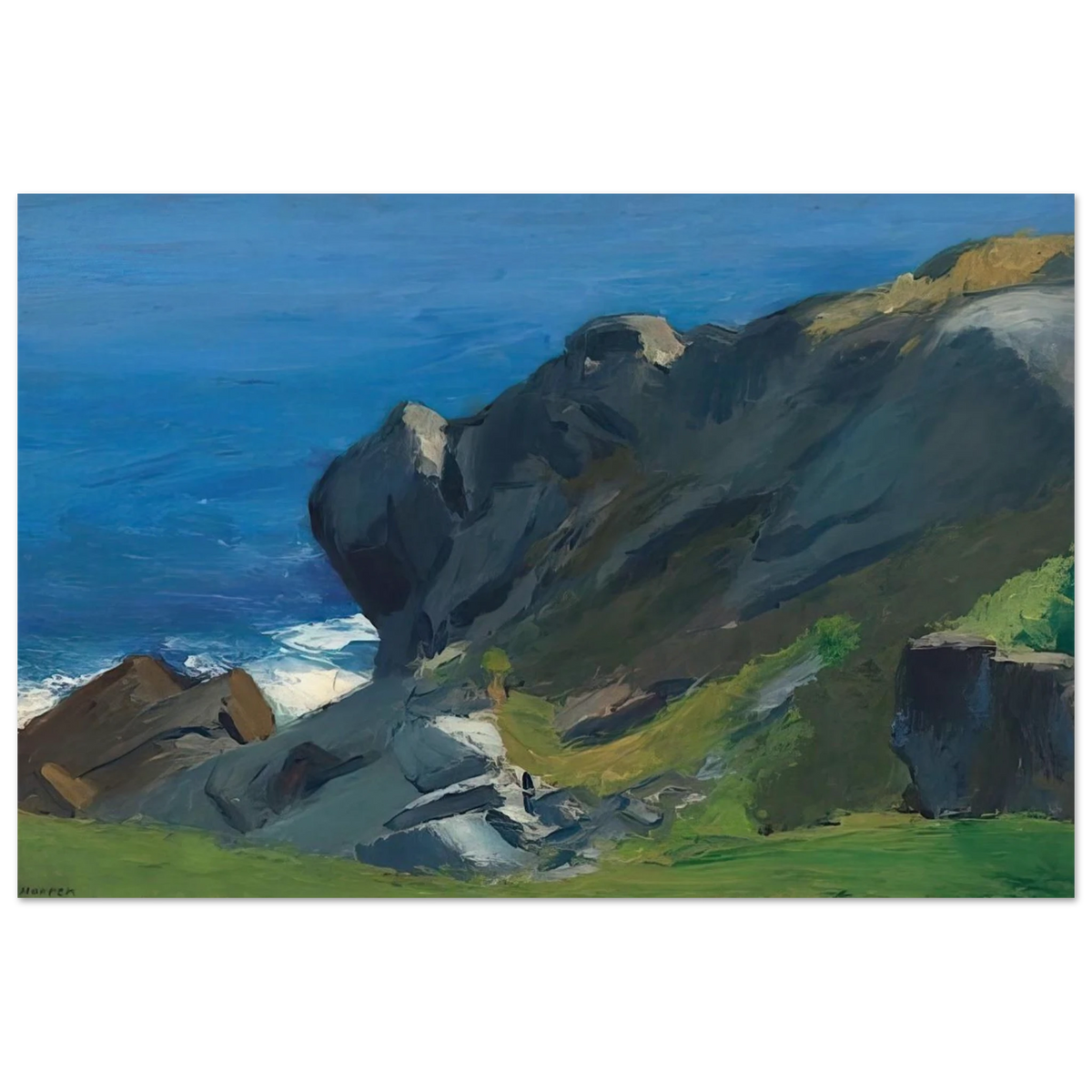Rocky Shore and Sea Poster | Edward Hopper Poster | Edward Hopper Print
