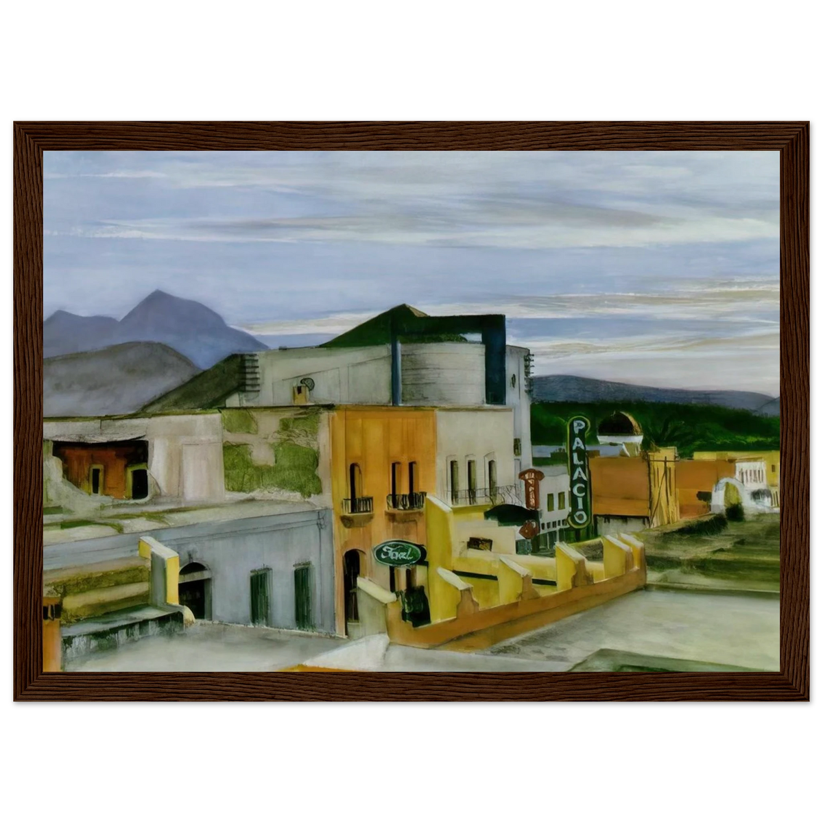 El Palacio Framed Poster | Edward Hopper Framed Prints Wall Art | Edward Hopper Print
