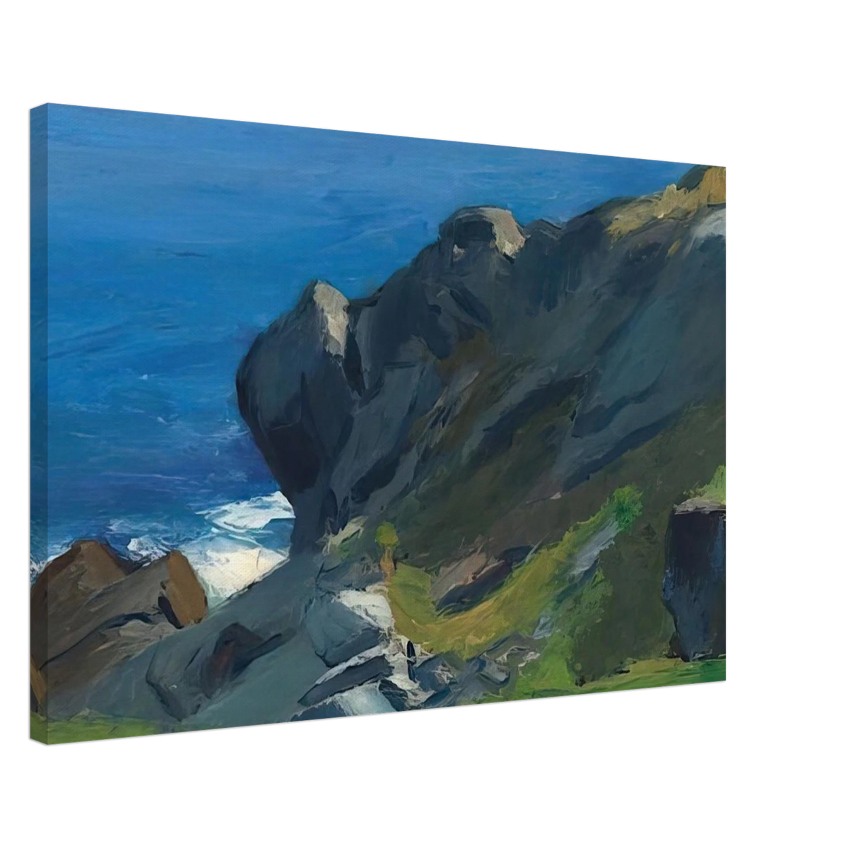 Rocky Shore and Sea Canvas | Edward Hopper Canvas | Edward Hopper Print
