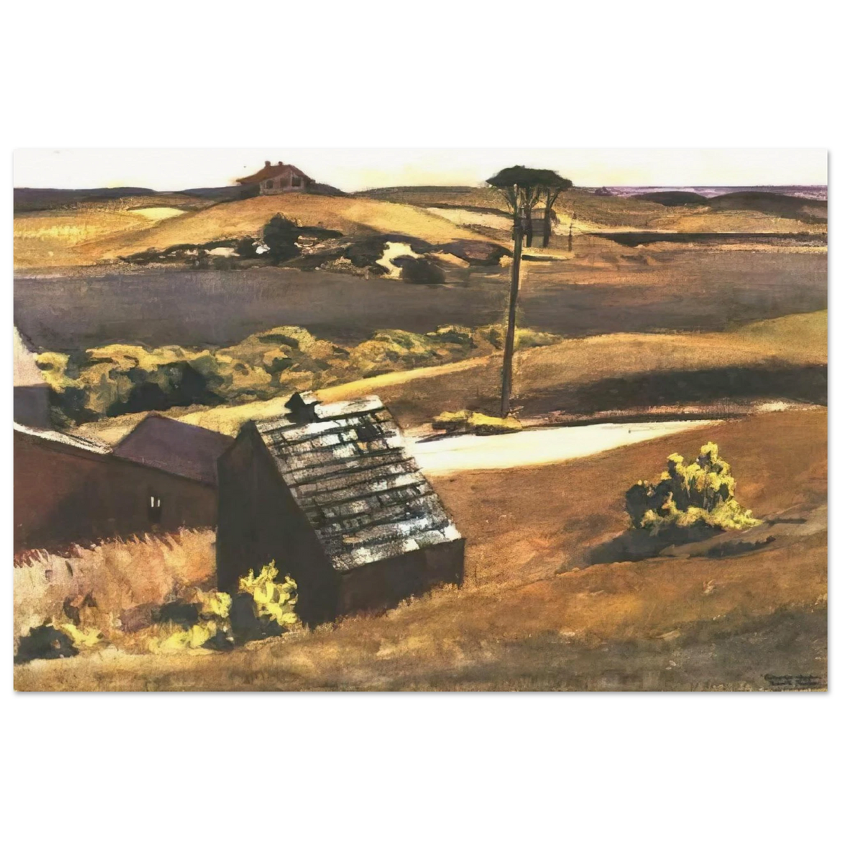 Burly Cobb Hen Coop and Barn Poster | Edward Hopper Poster | Edward Hopper Print
