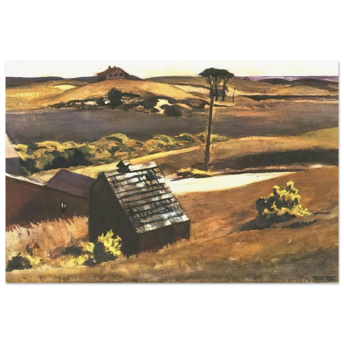 Burly Cobb Hen Coop and Barn Poster | Edward Hopper Poster | Edward Hopper Print