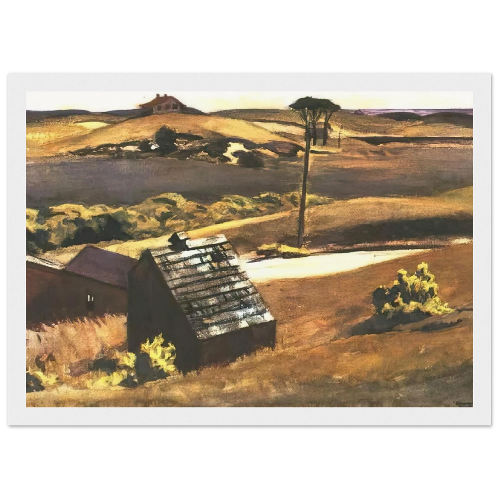 Burly Cobb Hen Coop and Barn Framed Poster | Edward Hopper Framed Prints Wall Art | Edward Hopper Print