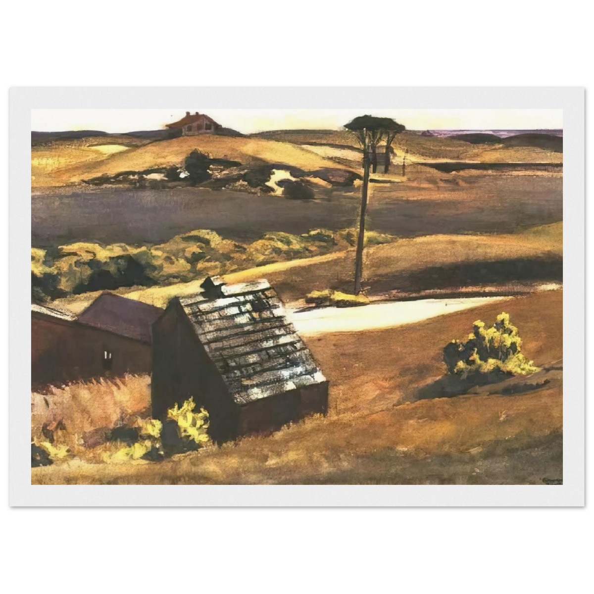 Burly Cobb Hen Coop and Barn Framed Poster | Edward Hopper Framed Prints Wall Art | Edward Hopper Print