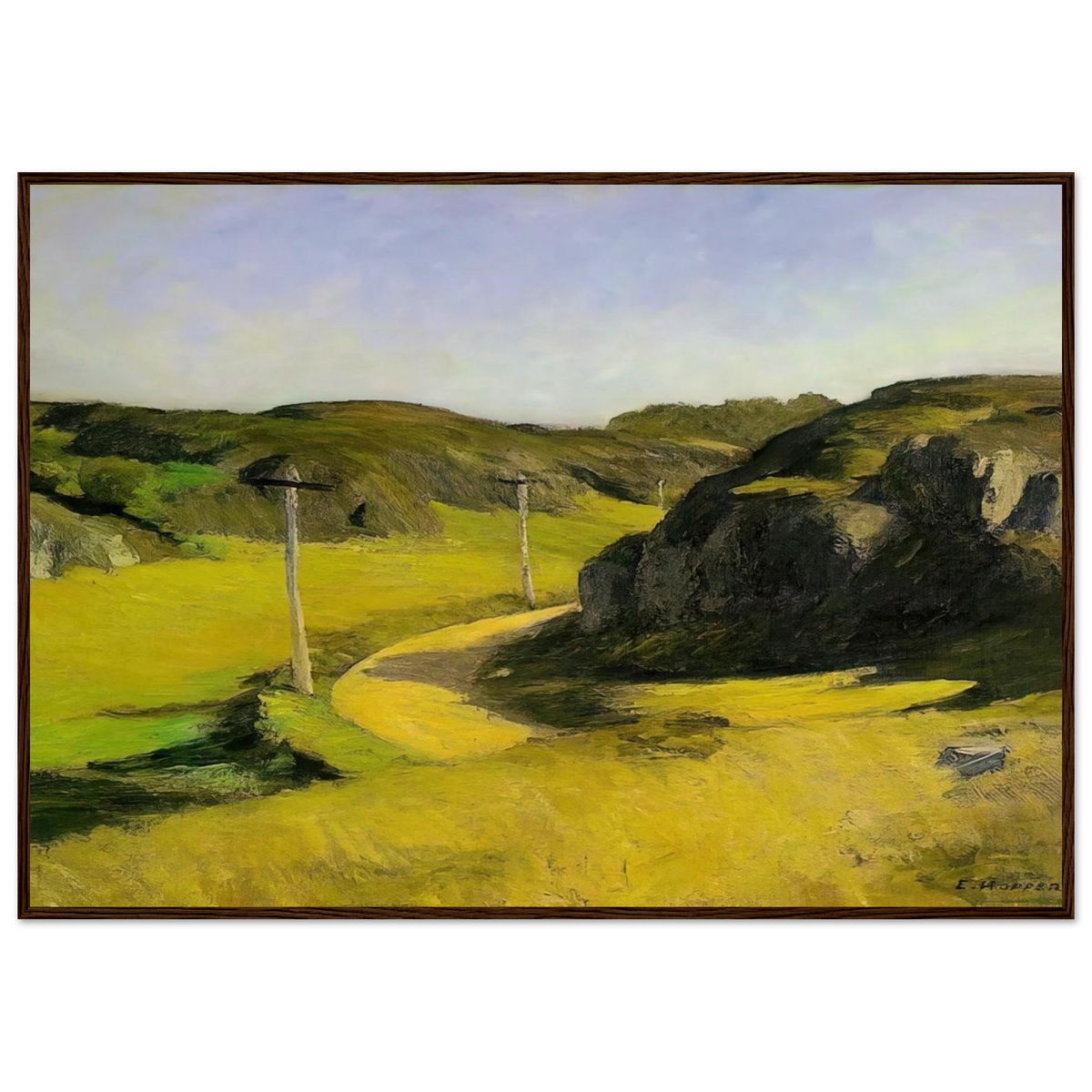 Road in Maine Framed Poster | Edward Hopper Framed Prints Wall Art | Edward Hopper Print