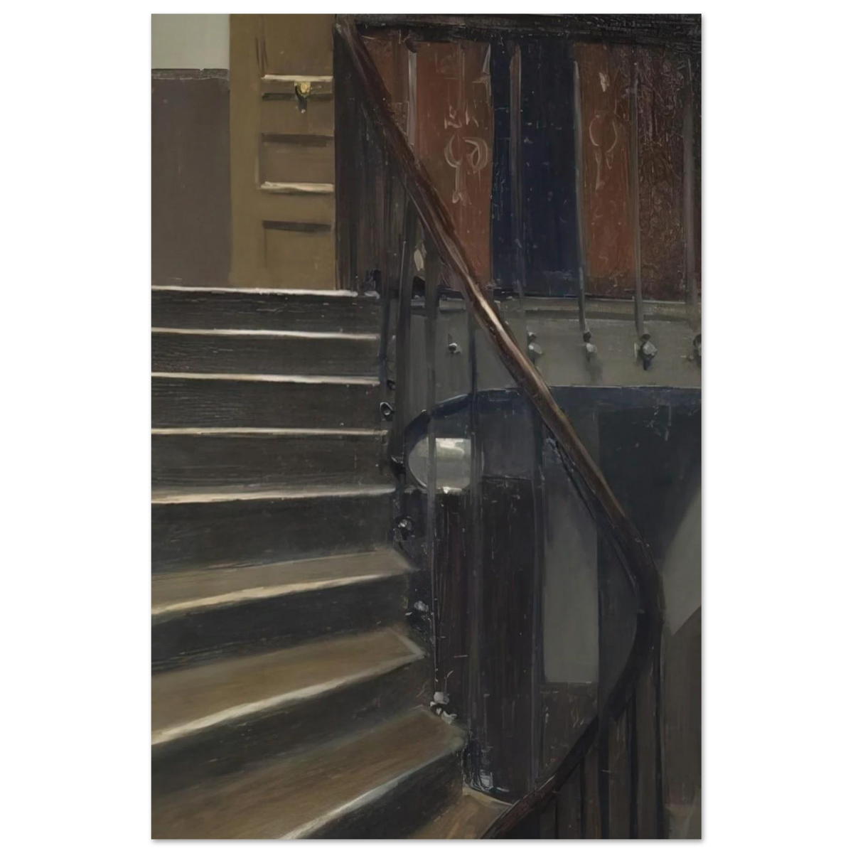 Stairway at 48 rue de Lille, Paris Poster | Edward Hopper Poster | Edward Hopper Print