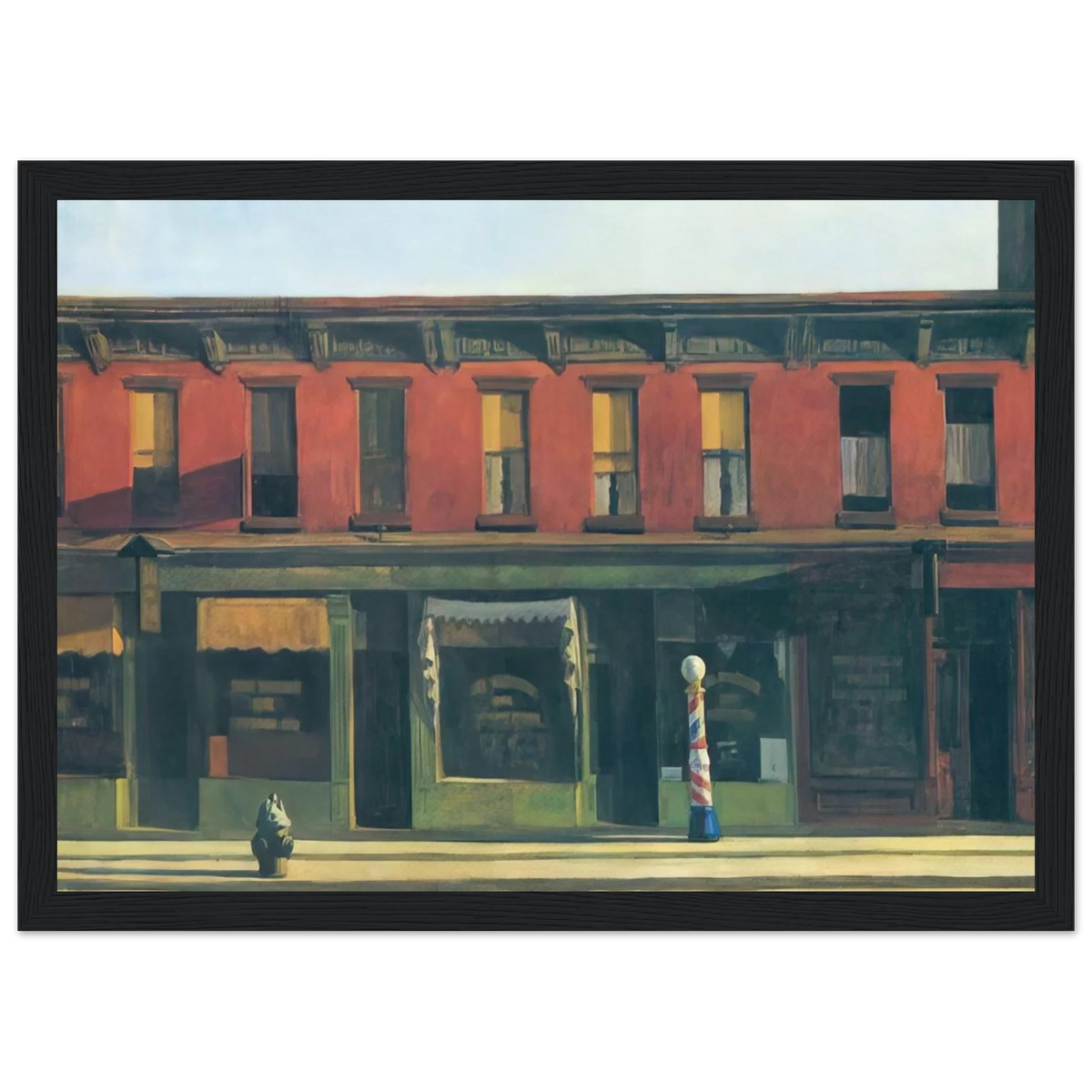 Early Sunday Morning Framed Poster | Edward Hopper Framed Prints Wall Art | Edward Hopper Print