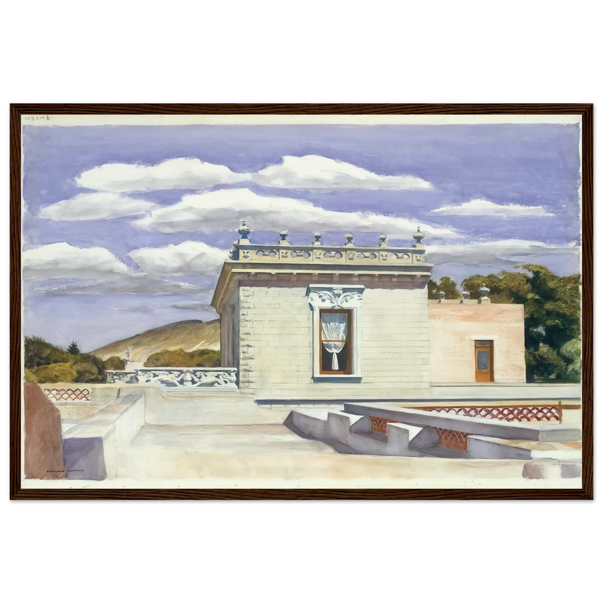 Saltillo Mansion Framed Poster | Edward Hopper Framed Prints Wall Art | Edward Hopper Print
