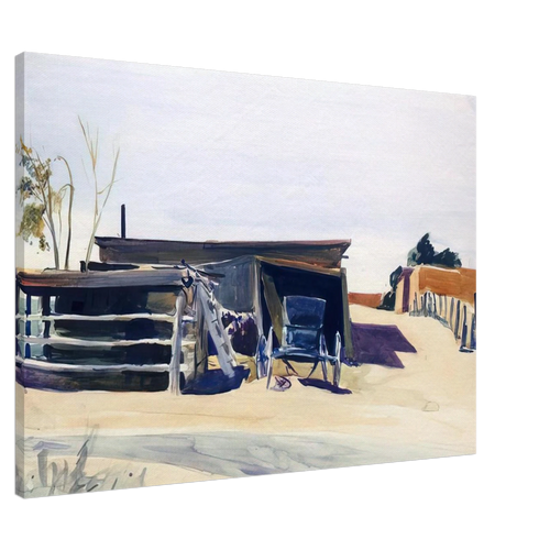 Adobes and Shed, New Mexico Canvas | Edward Hopper Canvas | Edward Hopper Print
