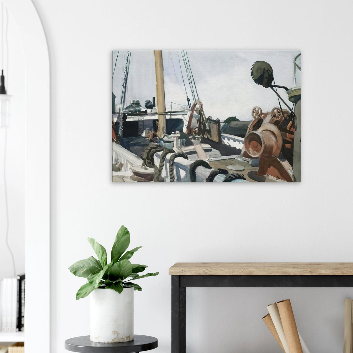 Deck of a Beam Trawler, Gloucester Canvas | Edward Hopper Canvas | Edward Hopper Print