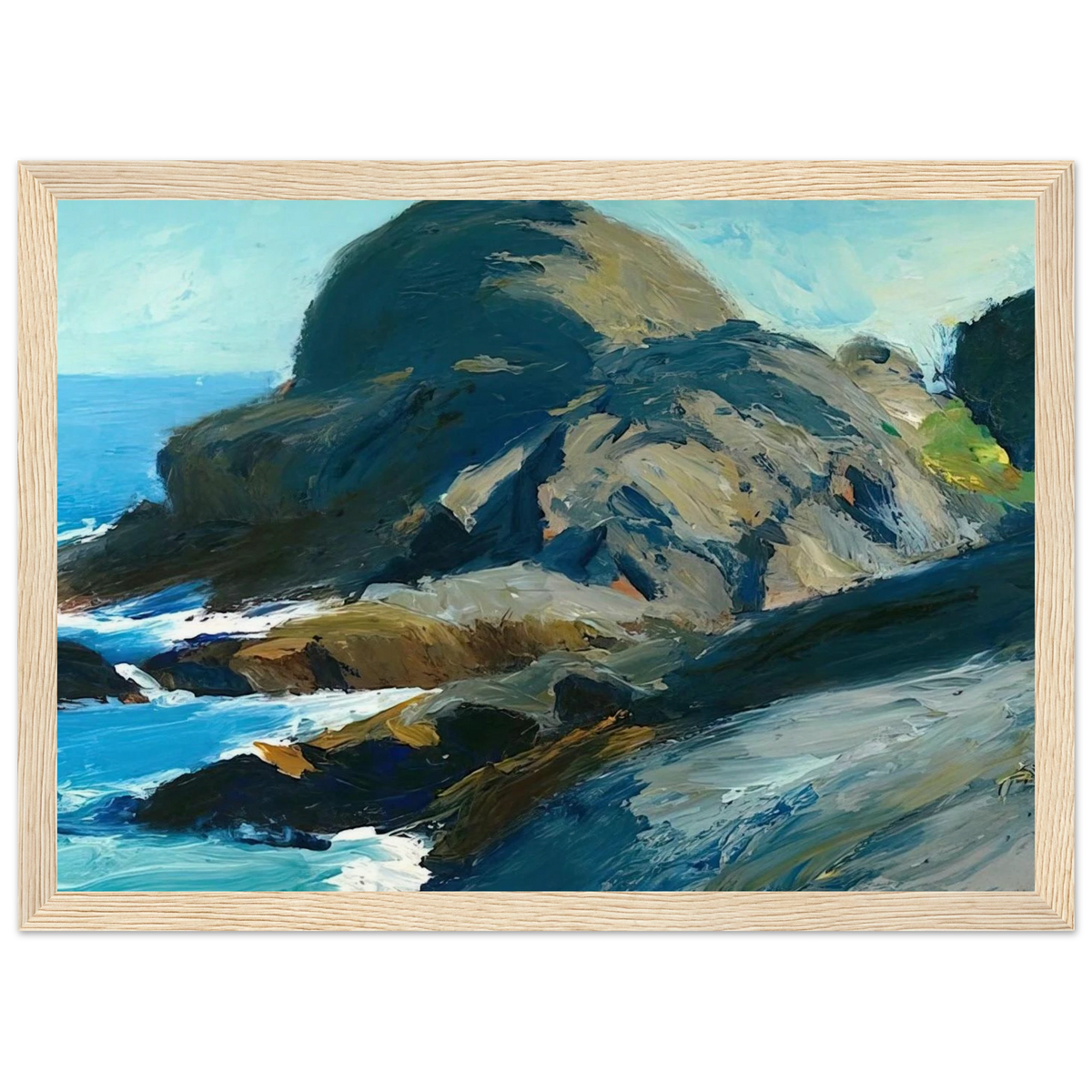Rocky Shore Framed Poster | Edward Hopper Framed Prints Wall Art | Edward Hopper Print