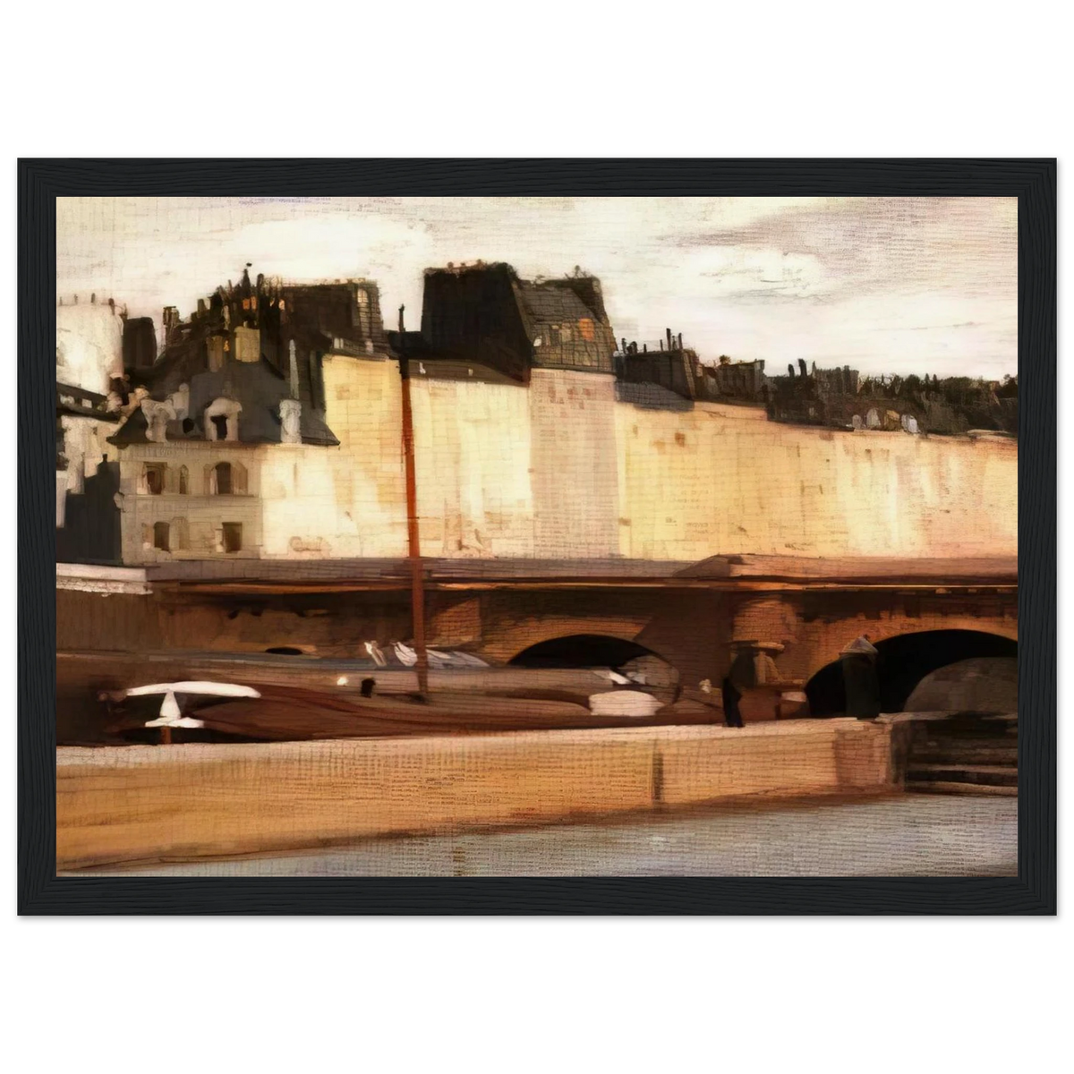 Écluse de la Monnaie Framed Poster | Edward Hopper Framed Prints Wall Art | Edward Hopper Print