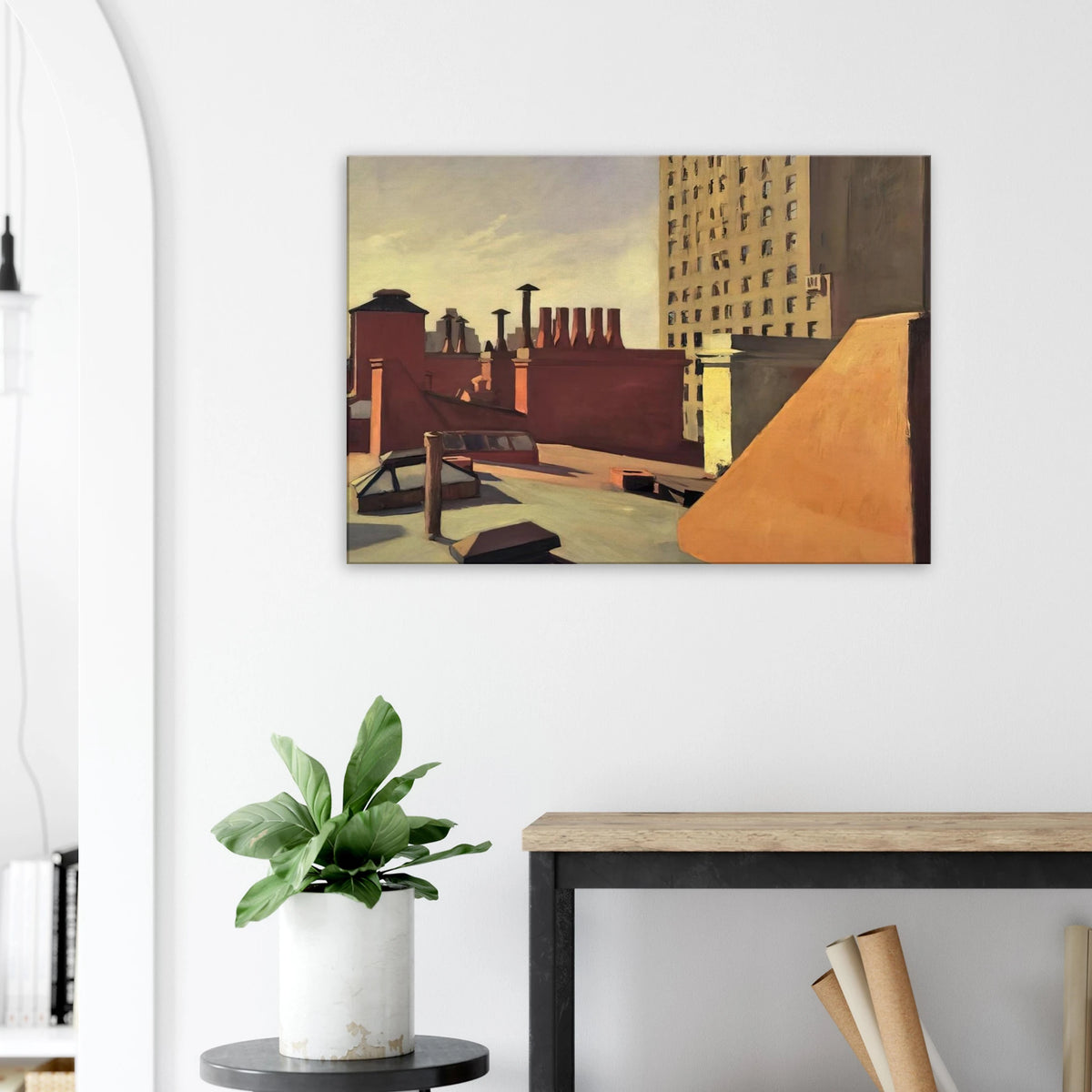 City Roofs Canvas | Edward Hopper Canvas | Edward Hopper Print