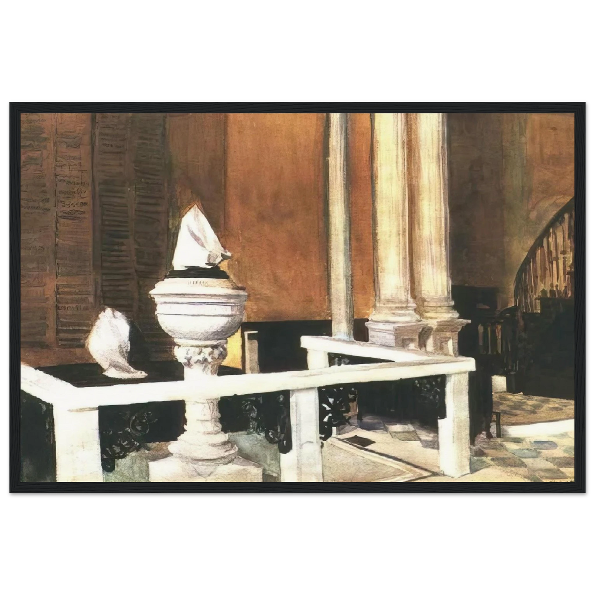 Baptistry of St. John s Framed Poster | Edward Hopper Framed Prints Wall Art | Edward Hopper Print