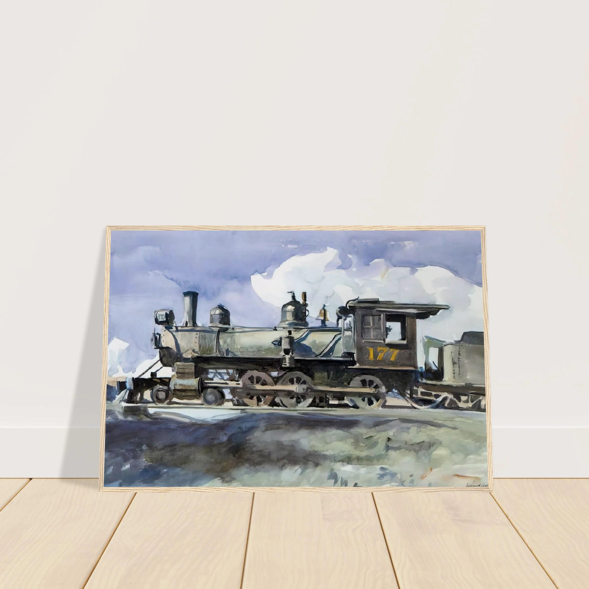 D. and R. G. Locomotive Framed Poster | Edward Hopper Framed Prints Wall Art | Edward Hopper Print